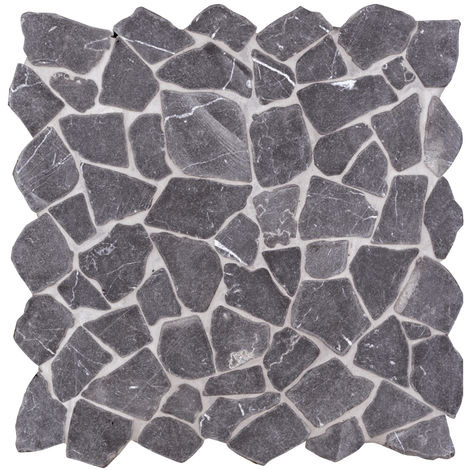 Mosaïque pierre naturelle Crush - 30x30x0.8cm - Nero Marquina