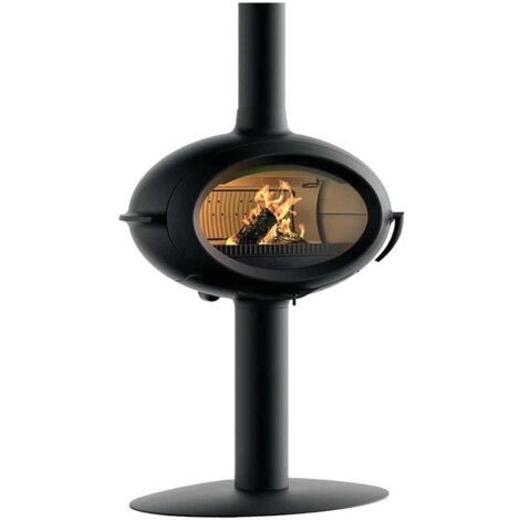 Invicta – Poêle à bois fonte Brio sur pied 7 kW – Rendement 76% – Évacuation dessus – Compatible bûches 50 cm – P648114