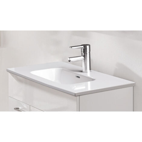 Plan vasque céramique 60cm blanc – Design moderne pour salle de bain – Résistant et facile à nettoyer – Compatible meuble standard – Anconetti