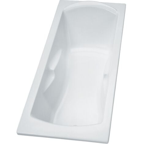 Baignoire Acrylique Rectangulaire Ulysse 2 Porcher avec Accoudoirs et repose Tête 170X75 Blanc -Idéal Standard