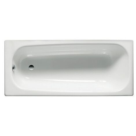 Roca – Baignoire acier Contesa 170x70cm – Fond antidérapant – Épaisseur 1.5mm – Percée pour robinet Ø35mm – Pieds métal inclus