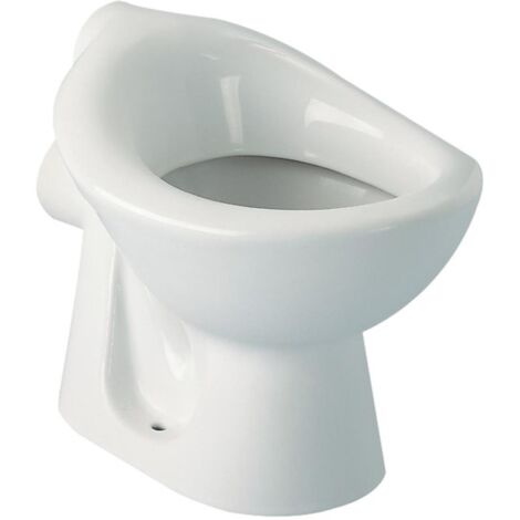Porcher – Cuvette WC crèche 38x27cm – Porcelaine vitrifiée blanche – Sortie horizontale – Assise ergonomique sans abattant – Débit 4,5L