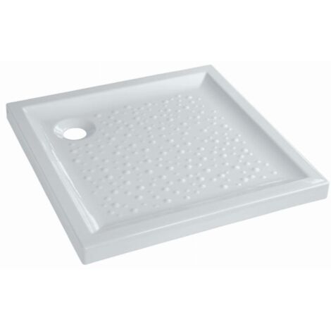 Receveur Bastia Céramique à poser ou à encastrer - Geberit France - Blanc brillant 90x90x7cm