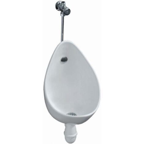 Geberit – Pack urinoir AUBAGNE 2 – Prêt à poser – Alimentation apparente – Siphon réglable à culot démontable – Bonde inox