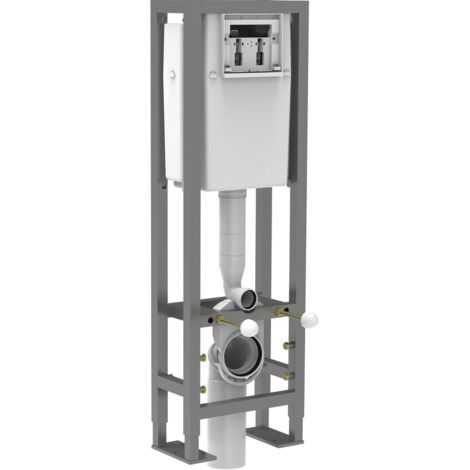 Bâti-support autoportant 4 pieds – Charge 400 kg – Installation sur sol porteur – Mécanisme double volume réglable 3l/6l – Anconetti