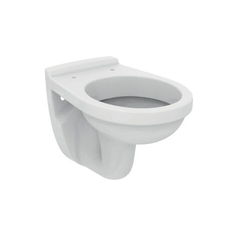 Porcher – Cuvette WC suspendu 355x520mm – Porcelaine vitrifiée blanche – Chasse d'eau 4.5-6 l/min – Sortie horizontale