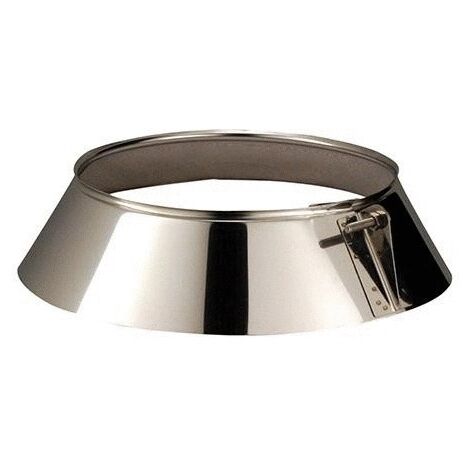 Poujoulat – Collerette de solin inox avec joint – Étanchéité parfaite Ø100 mm – Dépassement 3 mètres pour installation durable