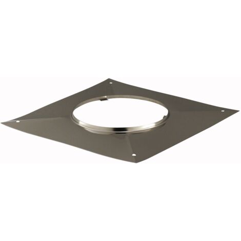 Poujoulat – Plaque supérieure étanchéité carrée 180 en inox – Protection conduits cheminée – Compatible gaz, fioul, bois, charbon – Installation en partie haute