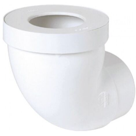 Nicoll – Pipe WC coudée 90ø courte 85/107-93 – PVC blanc – Joint élastomère – Raccord de robinetterie pour espaces confinés