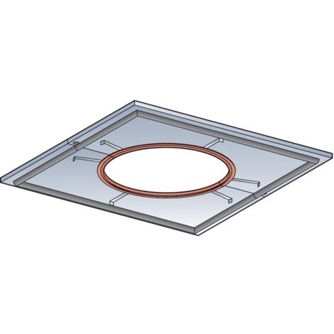 Poujoulat – Plaque de distance de sécurité ventilée 80/130 – Grille pour fumisterie – Ventilation optimale pour systèmes de cheminée
