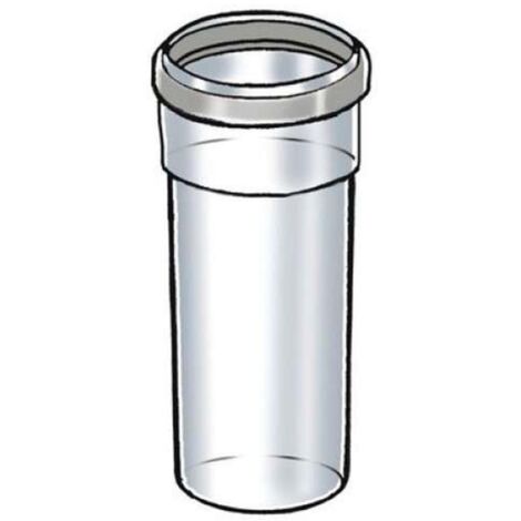 Ubbink – Conduit de fumée simple paroi D80mm – Longueur 1000mm – Matériau polypropylène translucide – Joints EPDM pour chaudières à condensation (1/4)