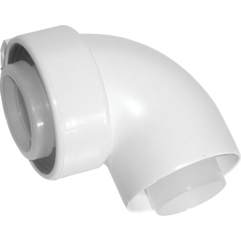 Coude ubbink condensation gaz/fioul pptl/pvc 90 blanc 80/125
