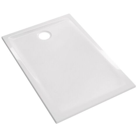 Geberit – Receveur de douche céramique antidérapant 120x80 cm – Ultra-plat – Installation à poser ou encastrer – Bonde 90 mm compatible