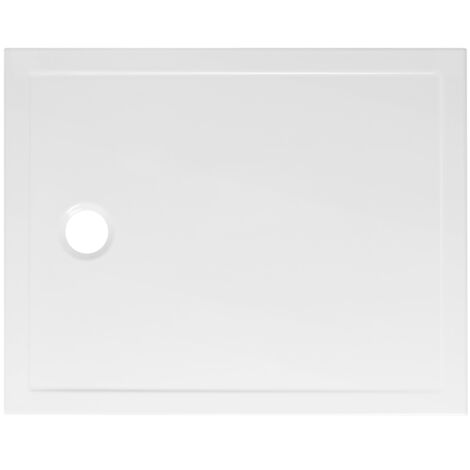 Receveur de douche à poser 120x90cm – Extra-plat 3cm – Céramique blanche – Compatible systèmes de drainage standard – Anconetti (1/4)