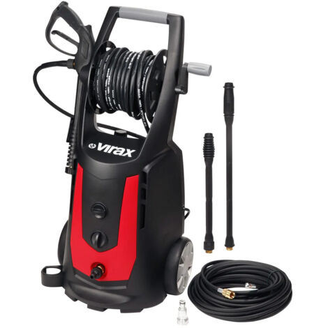 Virax – Nettoyeur haute pression électrique 160 bar – Débit 10 l/min – Moteur 3 kW – Pour débouchage canalisations 40-100 mm (1/5)