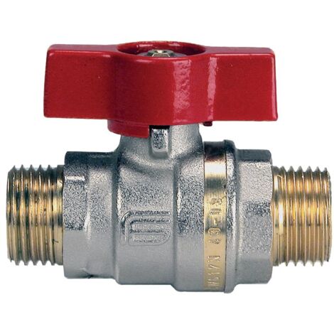 Robinet boisseau sphérique laiton bague MM manette alu 15x21 (1/3)