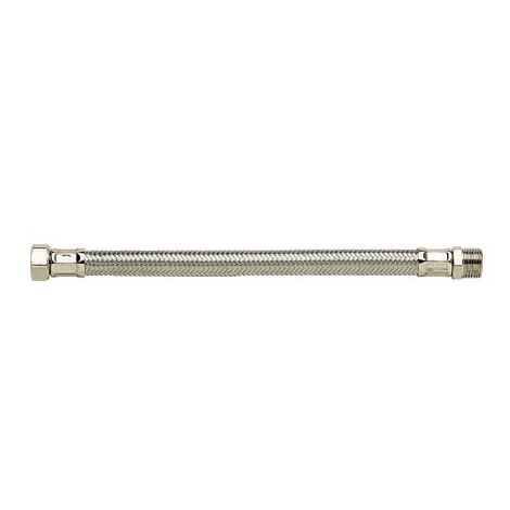 Flexible sanitaire 15cm MF 12x17 DN8 tresse/douille inox 1p