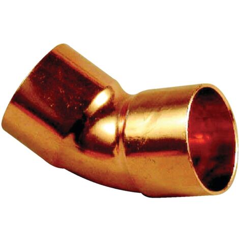 Coude 45° à souder - Cuivre - Raccord Femelle/Femelle - Diamètre : 22
