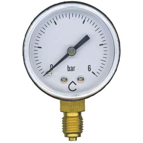 Manomètre standard raccord vertical - DN63 - 6bars - 8x13