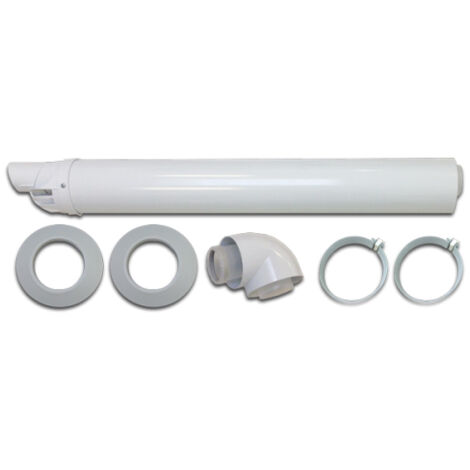 Vaillant – Ventouse horizontale 60/100 – Raccord fumisterie – Pour évacuation gaz – Environnement chauffage – 1870g