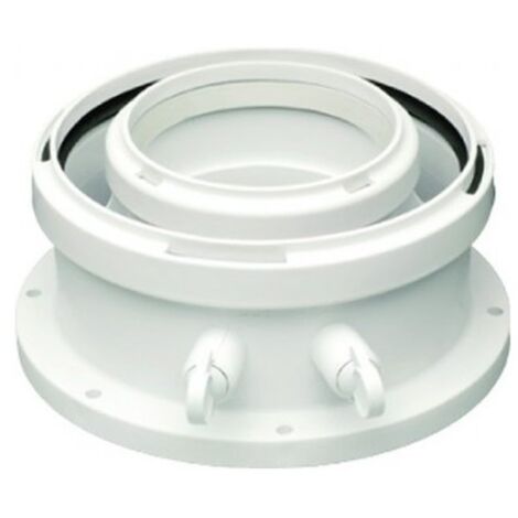 Elm Leblanc – Adaptateur vertical 80/125 – Départ ventouse pour chaudières gaz – Évacuation des fumées – Installation facile – Compatible avec modèles AZB 931