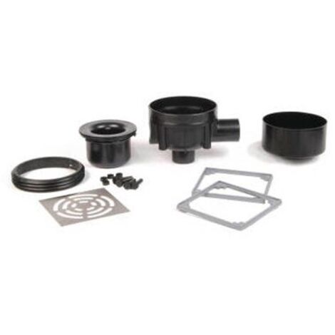 Lazer – Siphon de sol Rotaflux NF sortie verticale 50mm – Débit 75 l/min – Compatible sols Panodur et Isotanche – Installation sur receveur de douche (1/3)