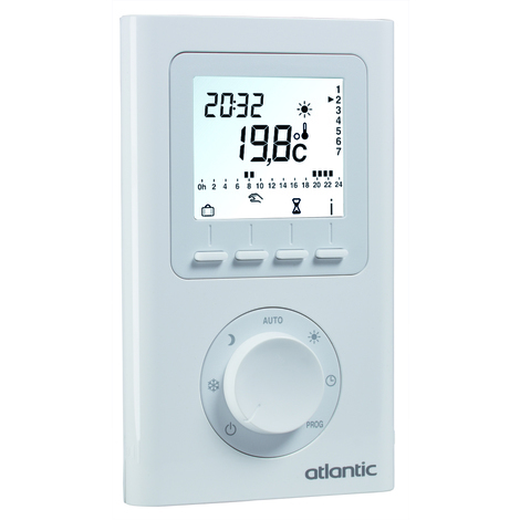 Thermostat d'ambiance électronique programmable filaire - Atlantic