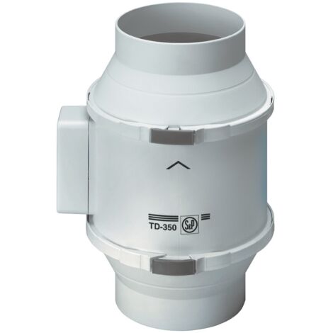 Unelvent – Extracteur axial TD350-S P-350m3 – Diamètre 150mm – VMC pour ventilation efficace – Réduction d'humidité dans espaces confinés