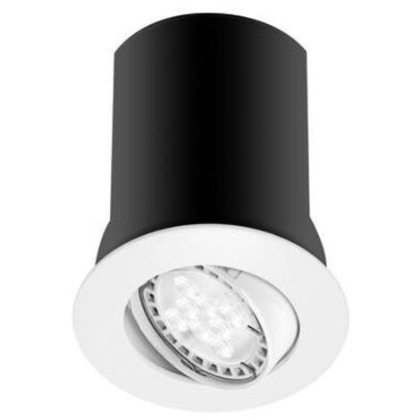 Spot encastré rond orientable -Indigo-Blanc mat-2700°k-5w (1/3)