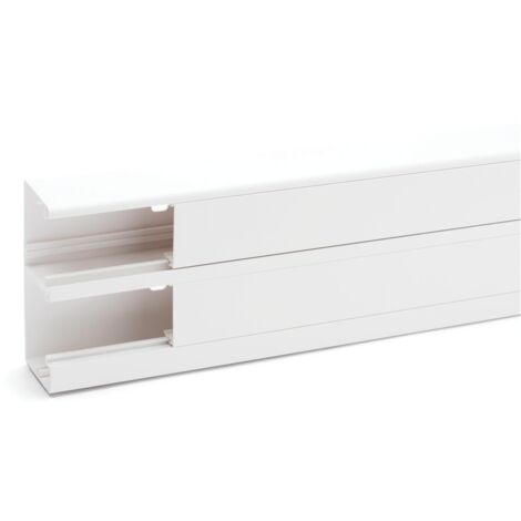 Obo Bettermann – Goulotte d’appareillage CLIDI 2m blanc 130x55mm – Montage intérieur pour câbles – Pour installation discrète et efficace