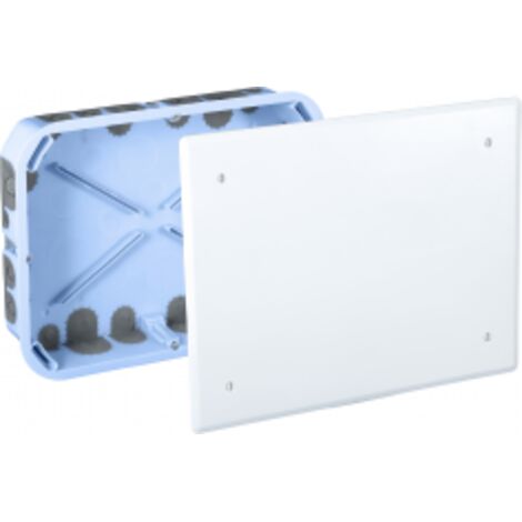Eur Ohm – Boîte de dérivation encastrée 250x190x50mm – Plastique traité anti-UV – Étanchéité à l'air – Compatible gaines ICTA Ø 16/20/25mm