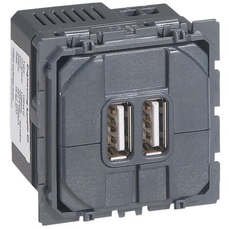 Chargeur 2 USB Céliane-Legrand