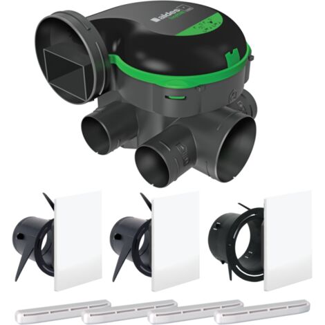 Aldes – Kit purificateur d'air simple flux EasyHOME PureAIR Classic – VMC 1 piquage Ø125mm – Détection COV et humidité – Débit régulé 2 vitesses