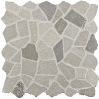 Mosaïque pierre naturelle Crush - 30x30x0.8cm - Ice grey