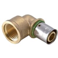 Raccord à sertir pour PER coude 90° à visser F 15x21 12