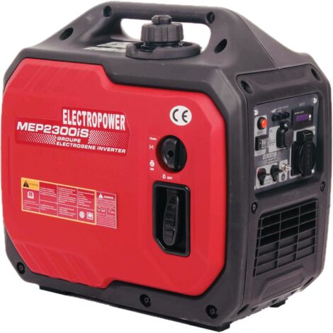 Electropower – Groupe électrogène inverter 2200W – Essence SP98 – Monophasé – Moteur 4 temps OHV – Autonomie 8h – Niveau sonore 61 dB(A) (1/5)