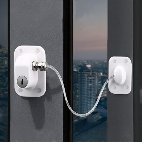 Restrictor De Bloqueo De Puerta De La Ventana De Seguridad Para Cable De Seguridad Para Bebés Y
