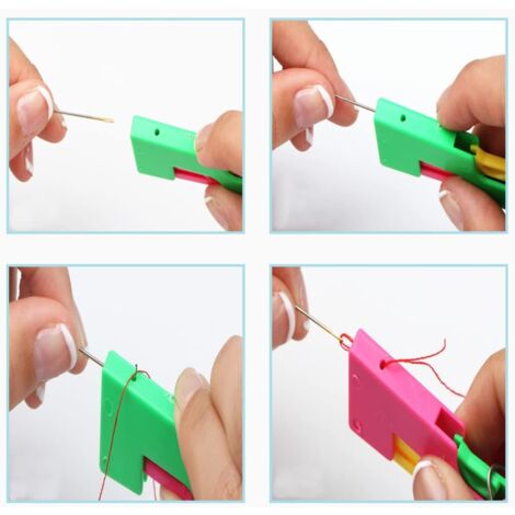 2 Unids/set Enhebrador De Agujas Automático Guía De Hilo Automático Para Personas Mayor Dispositivo De Aguja De Coser Para Coser A Mano/máquina De Coser Aguja Rápida - AliExprs