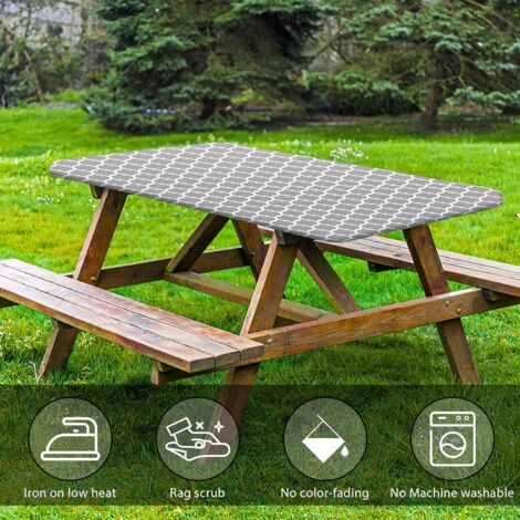 Hule Mesa Redonda Sorefy - Mantel De Vinilo Para Mesa De Picnic, Diseño A Cuadros, Forro Vinilo Verde