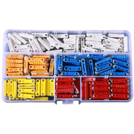 200 Fusibles Tipo Torpedo Europeos - 5A, 8A, 10A, 16A, 25A, En Caja De Almacenamiento, Para Coches Clásicos