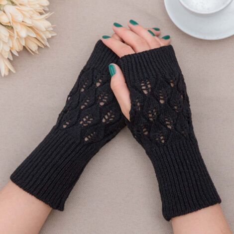 Guantes De Punto Para Invierno Con Agujero Para El Pulgar