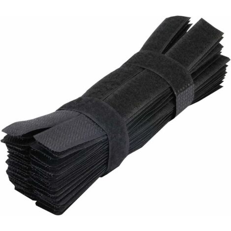Organizador De Cables Con Velcro Autoadhesivo - 100 Piezas, 90x30 Mm, Reutilizable, Para Escritorio, TV, PC
