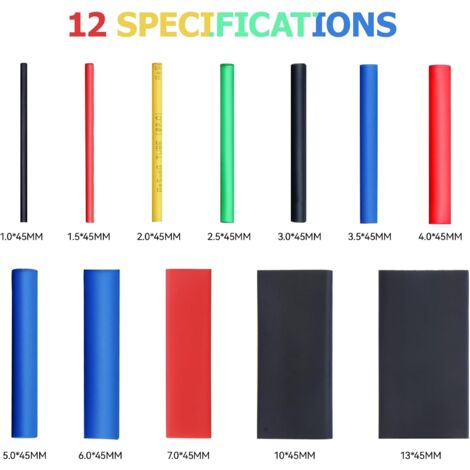 Tubo Corrugado 10mm Tubo Termorretráctil Negro 80mm Ancho X 1m Largo - Protección Cableado, Aislamiento Eléctrico