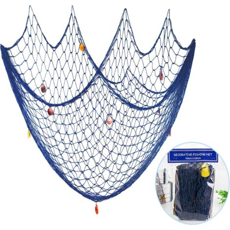 Rete da pesca decorativa, rete da pesca, decorazione da parete in rete da pesca naturale, decorazione da parete in rete da pesca, per feste, matrimoni | Leroy Merlin