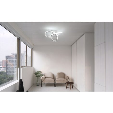 GOECO Plafonnier Led Dimmable 20W Moderne Lampe de Plafond Dimmable 3000K/4000K/6000K Pour Cuisine Salle à Manger Chambre Couloir Entrée Balcon Blanc