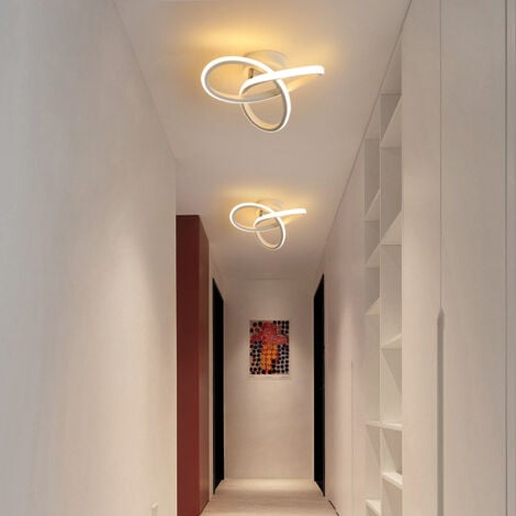 GOECO Plafonnier Led Dimmable 20W Moderne Lampe de Plafond Dimmable 3000K/4000K/6000K Pour Cuisine Salle à Manger Chambre Couloir Entrée Balcon Blanc