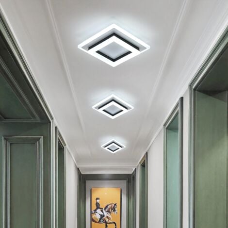 GOECO Plafonnier Led Carré 24W, Lampe de Plafond en Acrylique, Luminaire Plafonnier LED Moderne pour Salon, Chambre, Cuisine, Couloir 6000K