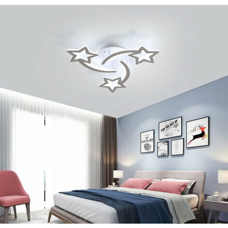 GOECO Plafonnier LED 30W, Lampe de plafond en forme Star moderne pour Chambre à coucher Chambre d'enfant, Lumière blanche froide 6000K