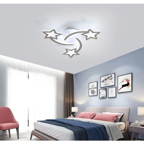 GOECO Plafonnier LED 30W, Lampe de plafond en forme Star moderne pour Chambre à coucher Chambre d'enfant, Lumière blanche froide 6000K