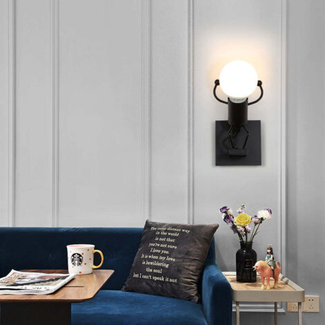 GOECO Applique Murale LED Vintage Métal - E27 Salon Chambre Escalier 220V
